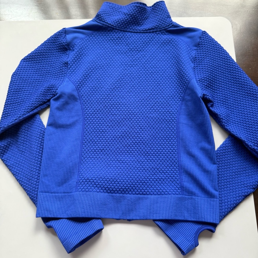 Bailey 44 Sport Royal Blue Textured Zip Jacket Women’s Medium Performance Knit - Picture 2 of 8